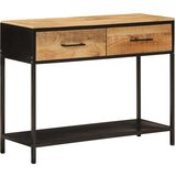 vidaXL Konzolni stol 100 x 35 x 76 cm od masivnog drva manga i željeza | shoptok.hr