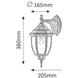 Rabalux nizza spoljna zidna lampa 60W a. zlatna IP43 | Eponuda.com