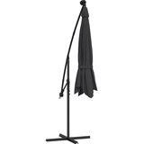  Konzolni vrtni suncobran LED s čeličnim stupom 300 cm crni | Eponuda.com