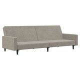 Maison Chic kavč - Sofa - Kanape dvosed z ležiščem svetlo siv žamet, (21726490) Cene