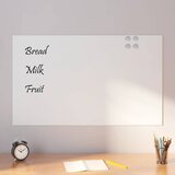 vidaXL Zidna magnetna ploča bijela 100x60 cm od kaljenog stakla | shoptok.hr