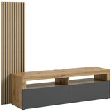 XXXL Nizka Omarica Okai, Hrast/siva | Shoptok.si
