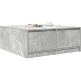 vidaXL Kavna mizica s predali betonsko siva 100x100x40 cm | Shoptok.si