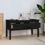  Stolić za kavu crni 102x49x55 cm od masivne borovine | shoptok.hr