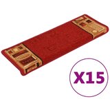 Samolepilne preproge za stopnice 15 kosov 65x21x4 cm rdeče, (20980930) | Shoptok.si