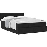  Otomanski krevet s madracem crni 140x200 cm tkanine | shoptok.hr