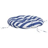  Okrugli jastuk plavo-bijele pruge Ø 100x11 cm od tkanine Oxford | shoptok.hr