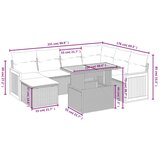  8-dijelni set vrtnih sofa od poliratana s jastucima crni | shoptok.hr