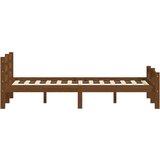 Posteljni okvir medeno rjav iz trdne borovine 140x200 cm, (20646067) | Shoptok.si
