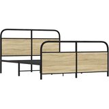  Metalni okvir kreveta bez madraca boja hrasta sonome 160x200 cm | shoptok.hr