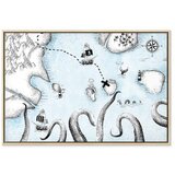  Slika - Treasure Map (1 Part) Wide 120x80 U prirodnom drvenom okviru | shoptok.hr