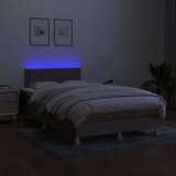  Box spring postelja z vzmetnico LED taupe 120x200 cm blago, (20724760) | Shoptok.si
