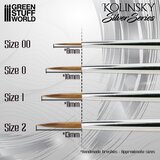 Green Stuff World SILVER SERIES Kolinsky Brush Size 0 | Četkica za Minijature Slike