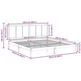  Dugi okvir kreveta bez madraca 200 x 220 cm masivno drvo | shoptok.hr