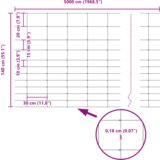 vidaXL Ograja za polja 1.4x50 m Galvanizirano jeklo | Shoptok.si