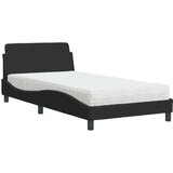 vidaXL Krevet s madracem crni 100x200 cm baršunasti | shoptok.hr
