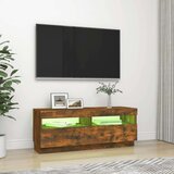 TV ormarić s LED svjetlima boja dimljenog hrasta 100x35x40 cm | shoptok.hr