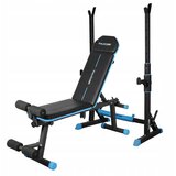 THUNDER Nastavljiva poševna fitnes klop ® WOXIC z ekspanderji in zaporo za noge + stojalo za dolgo palico CARMI – do 150 kg / 200 kg, (5000115736) Cene
