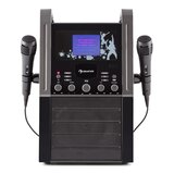 Auna KA8P-V2 BK, ČRNA, KARAOKE SESTAV S CD PLAYERJEM, AUX, 2 MIKROFONA | Shoptok.si