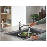 Grohe 30531001 Start OHM enoročna armatura za umivalnik, izvlečna dvofunkcijska glava, vrtljiv izliv, krom (30531001 | Shoptok.si