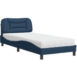 vidaXL Postelja z vzmetnico modra 80x200 cm blago, (21156130) Cene