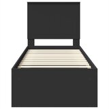  Krevetna konstrukcija Crna 75 x 190 cm Čvrsto borovo drvo | shoptok.hr