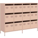 vidaXL Komoda ružičasta 135x39x103,5 cm hladno valjani čelik | shoptok.hr