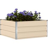  Cvetlično korito Slonokoščena 100 x 100 x 45 cm Jeklo, (5000207534) | Shoptok.si