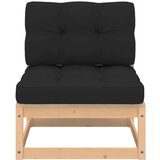  4-dijelna vrtna garnitura od masivne borovine s jastucima | shoptok.hr