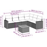  7-dijelni set vrtnih sofa od poliratana s jastucima bež | shoptok.hr