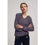Marisse Patterned V-Neck Blouse In Lavender Cijene
