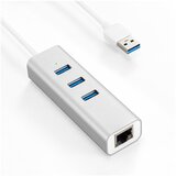 Optimus USB 3.0 Hub adapter (3x USB 3.0, Gigabit LAN RJ45, Srebreni) Cijene