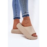 EVENTO Foam Women's Slippers On Platform Beige Xalvania | Shoptok.si