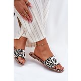 Boto Flat Ladies Sandals With Decorative Buckle Zebra Clariola | Shoptok.si