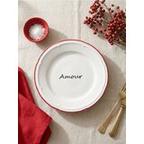 Sinsay Keramički tanjur s natpisom Amour | shoptok.hr