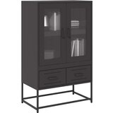 vidaXL Visoka komoda crna 68x39x111,5 cm od čelika | shoptok.hr