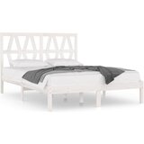 The Living Store Posteljni okvir bel iz trdne borovine 150x200 cm - Posteljni Okvir, (21526159) | Shoptok.si
