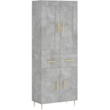  Visoka komoda siva betona 69,5x34x180 cm od konstruiranog drva | shoptok.hr