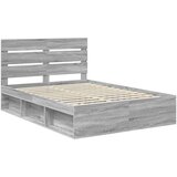  Konstrukcija postelje z vzglavjem Siva Sonoma 150 x 200 cm, (5000102886) | Shoptok.si