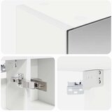  Kopalniška ogledalna omara s polico Bela 80 x 14.5 x 70 cm, (5000233308) | Shoptok.si