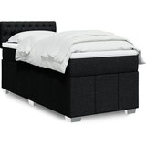Maison Chic Box spring postelja - Vzmetna postelja z vzmetnico črna 80x200 cm blago SL4755, (21887941) | Shoptok.si