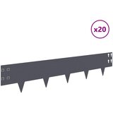  Ograda oko Travnjaka 20 pcs 100 x 20 cm Čelik Antracit | Eponuda.com