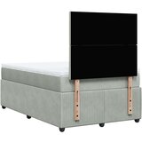 vidaXL Box spring postelja z vzmetnico svetlo siva 120x190 cm žamet | Shoptok.si