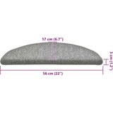  Prostirke za stepenice 30 kom 56x17x3 cm svijetlo sive poluokrugle | Shoptok.si