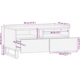 vidaXL Stolić za kavu smeđe-crni 80x55x40 cm od masivnog drva manga | shoptok.hr