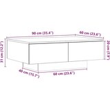 vidaXL Stol za kavu Artisan hrast 90x60x31 cm Konstruirano drvo | shoptok.hr