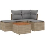  5-dijelni vrtni set sofa s jastucima bež od poliratana | shoptok.hr