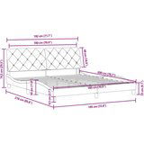 vidaXL Posteljni okvir z vzglavjem moder 180x200 cm žamet | Shoptok.si