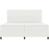 Box spring krevet s uzglavljem Krema i bijela 200 x 200 cm | shoptok.hr