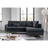 Miuform temno siva raztegljiva sedežna garnitura Scandic Lagom L, desni kot | Shoptok.si